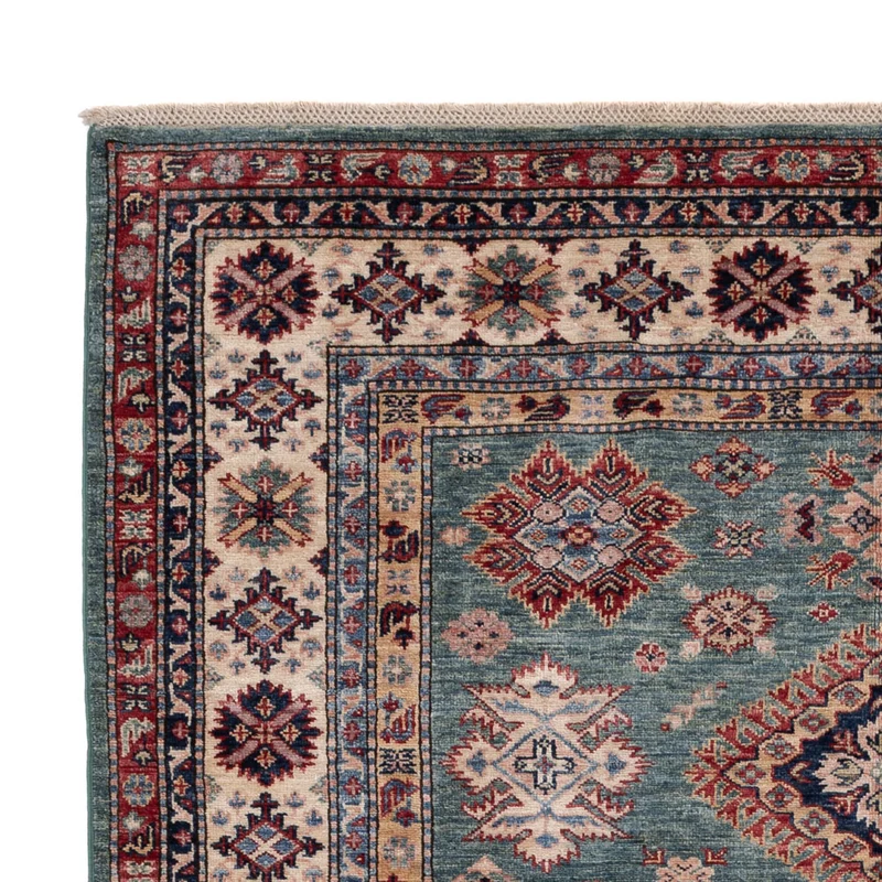Kazak Teppich 171x240cm - Orientteppich - petrolblau
