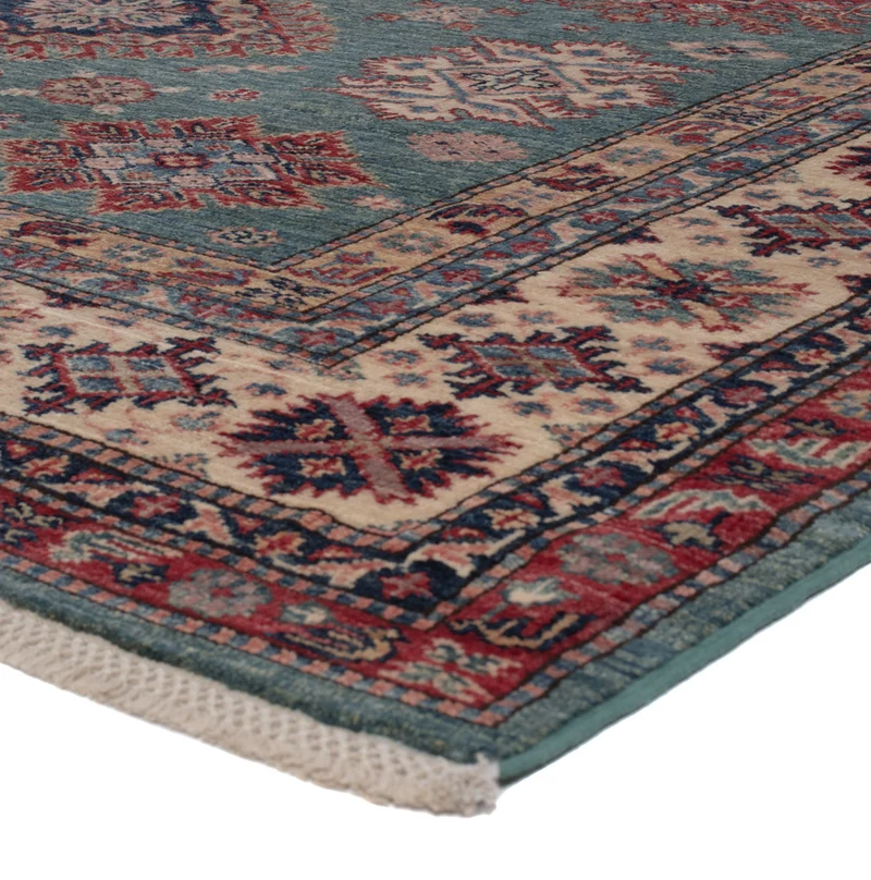 Kazak Teppich 171x240cm - Orientteppich - petrolblau