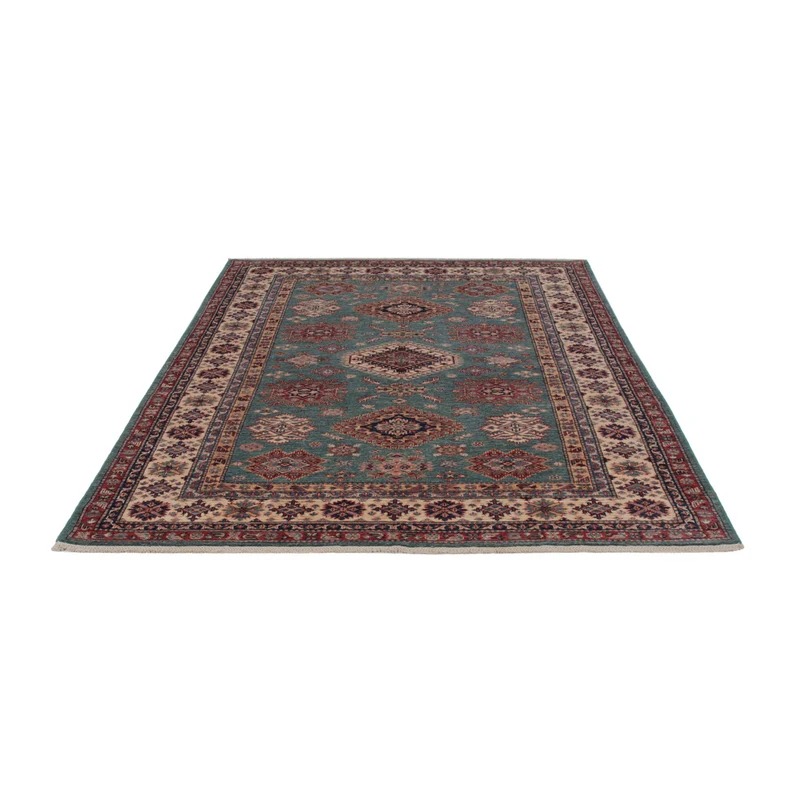 Kazak Teppich 171x240cm - Orientteppich - petrolblau