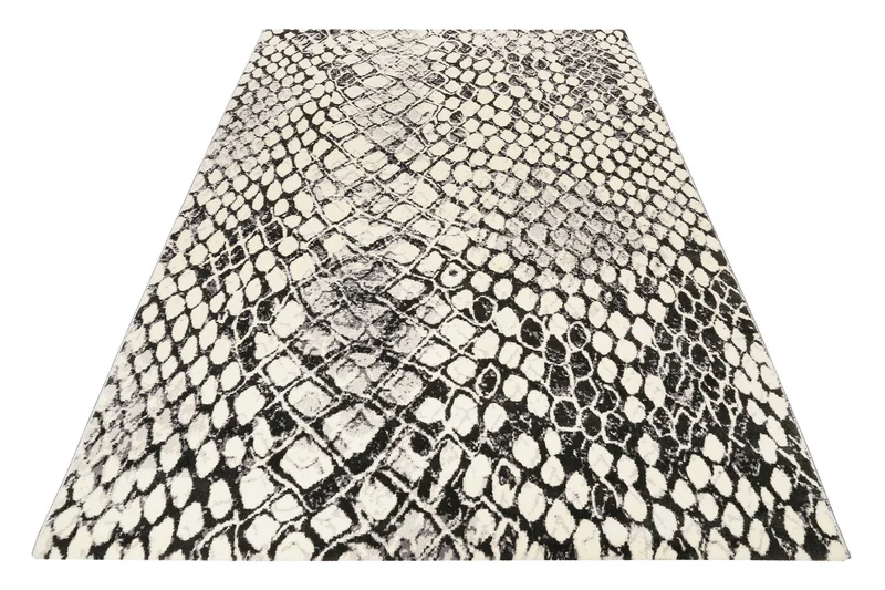 Teppich Grau Schwarz Kurzflor "Snake" WECONhome