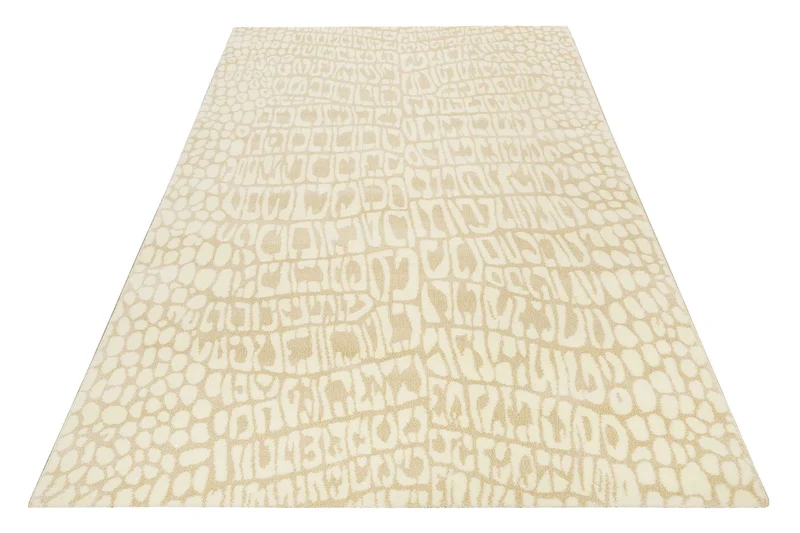Teppich Sand Beige Kurzflor "Croco" WECONhome