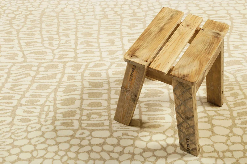 Teppich Sand Beige Kurzflor "Croco" WECONhome