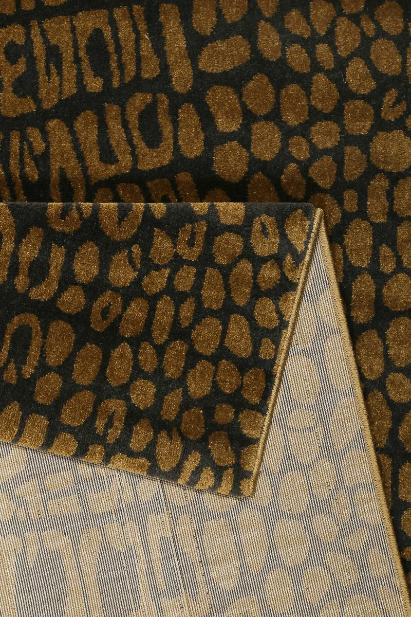 Teppich Messing Braun Kurzflor "Croco" WECONhome