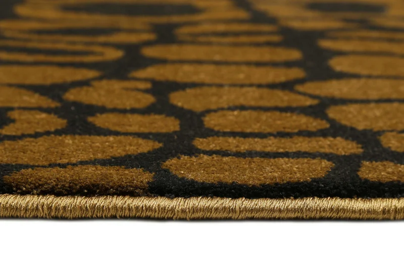 Teppich Messing Braun Kurzflor "Croco" WECONhome