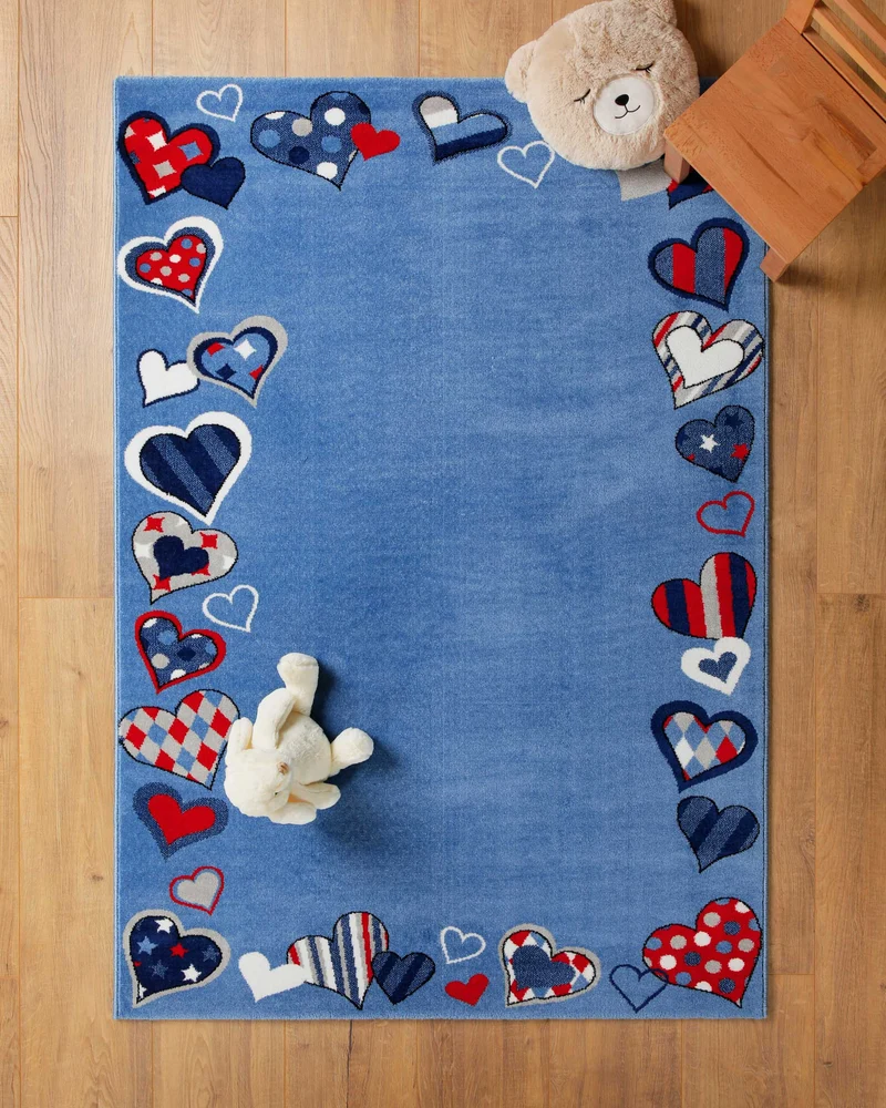 Kinderteppich Blau "Just Hearts" WECONhome