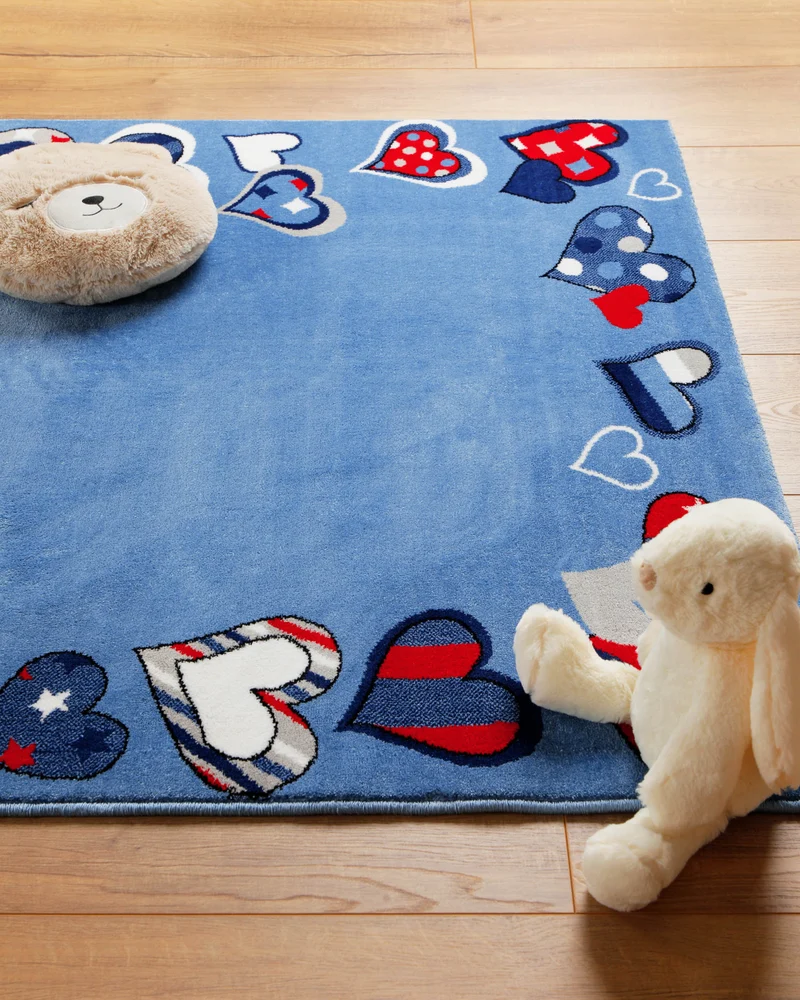 Kinderteppich Blau "Just Hearts" WECONhome