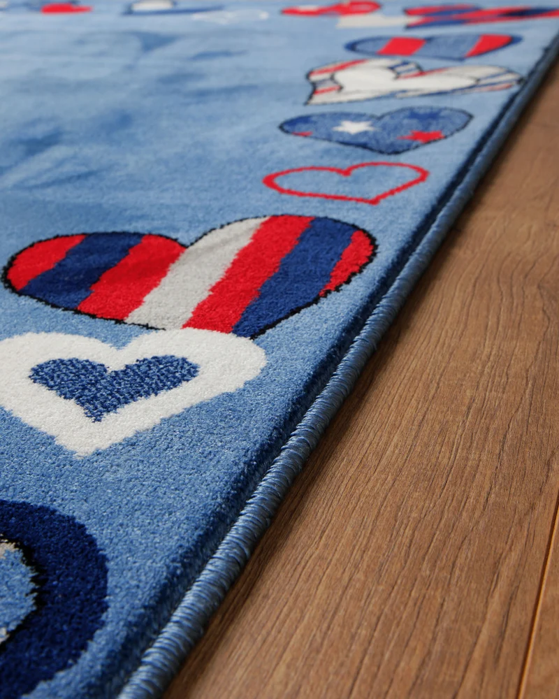 Kinderteppich Blau "Just Hearts" WECONhome