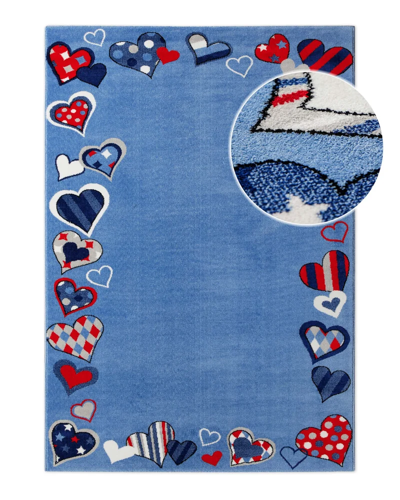 Kinderteppich Blau "Just Hearts" WECONhome