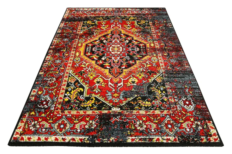 Teppich Blau Rot Kurzflor "Heritage" WECONhome
