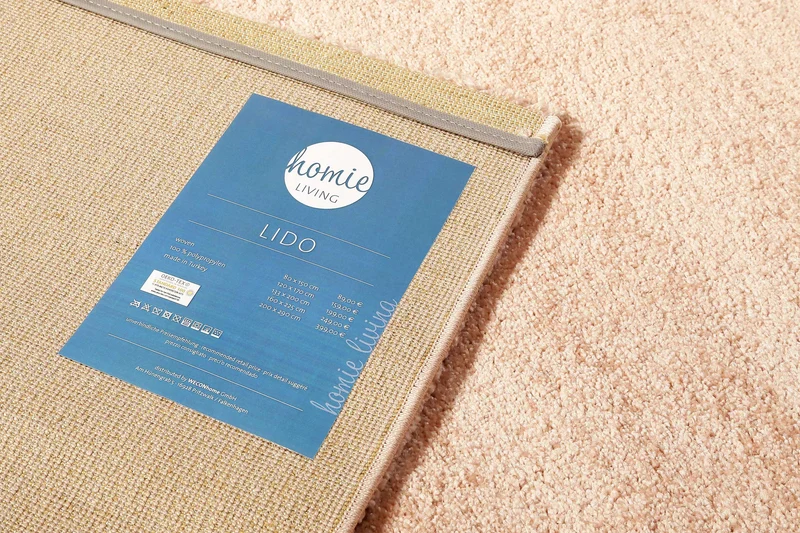 Teppich Rosa Kurzflor "Lido" Homie Living