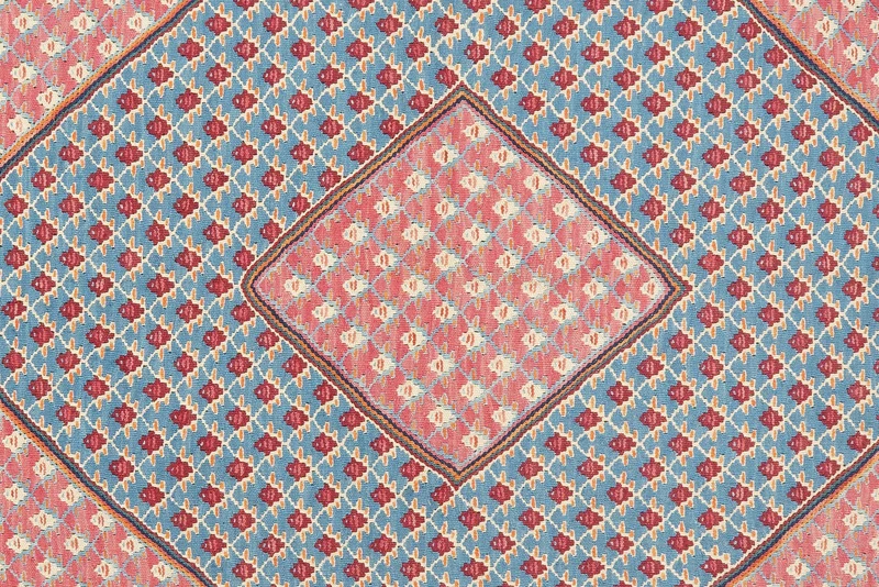 Kelim Senneh · Handgewebt – Blau, 191x160 cm