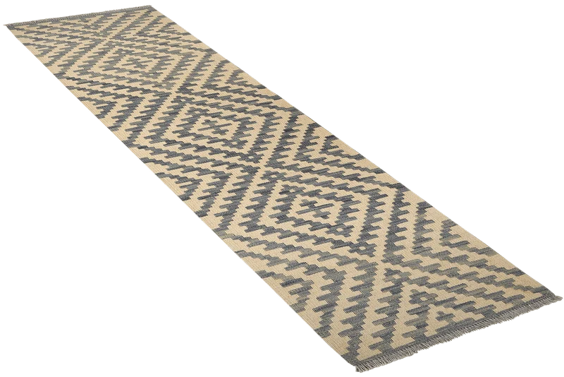 Kelim Gashgai · Handgewebt – Beige, 245x60 cm
