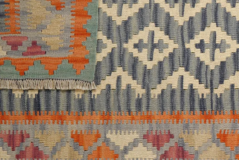 Kelim Gashgai · Handgewebt – Blau, 205x86 cm