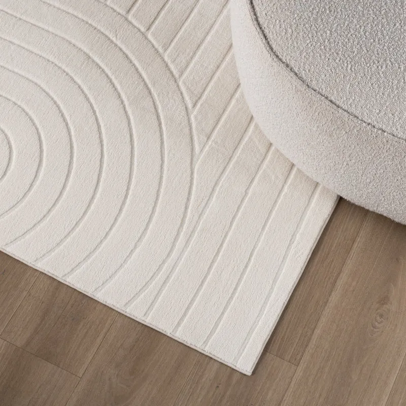 Teppich Wohnzimmer - Charm Arches Weiß