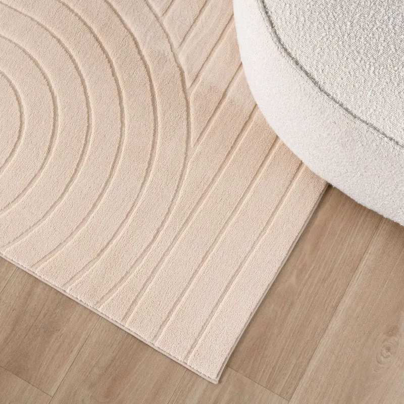 Teppich Wohnzimmer - Charm Arches Beige