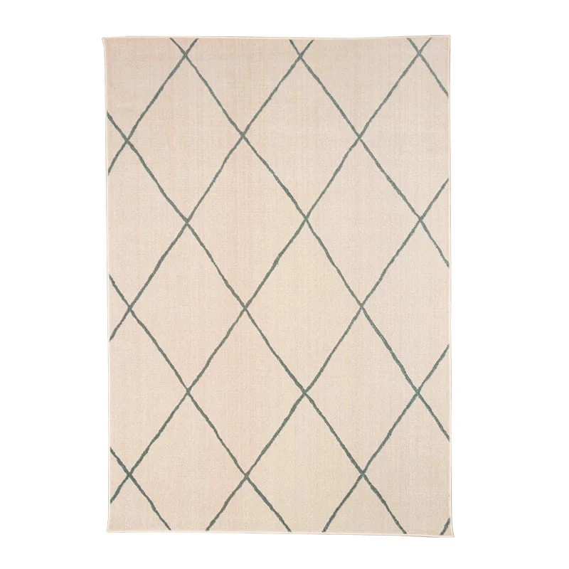 Teppich Skandinavisch - Odin Lines Creme Grün