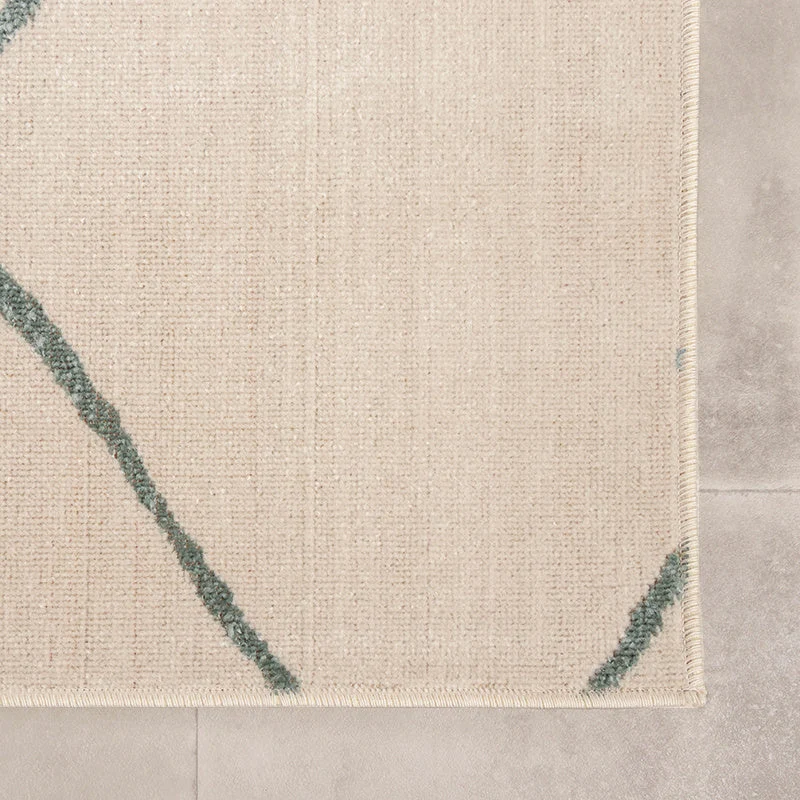 Teppich Skandinavisch - Odin Lines Creme Grün