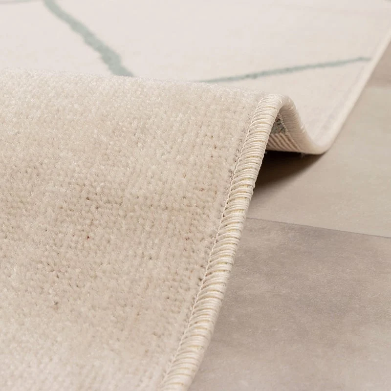 Teppich Skandinavisch - Odin Lines Creme Grün