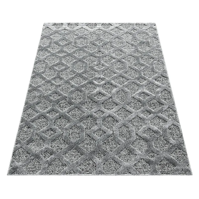Teppich Skandinavisch - Pitea Tile Grau