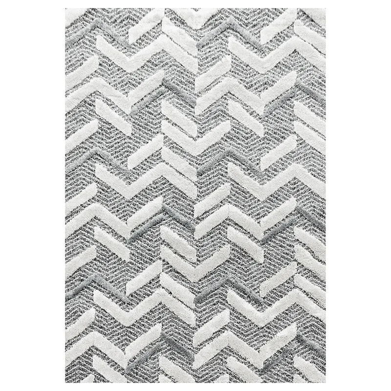 Teppich Skandinavisch - Pitea Panel Grau Creme