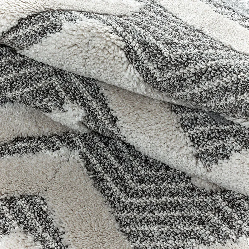 Teppich Skandinavisch - Pitea Panel Grau Creme