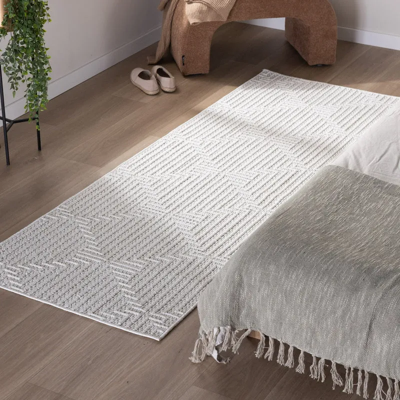 Teppich Läufer - Hidde 3D Lines Weiß