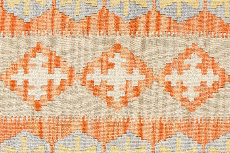 Kelim Gashgai · Handgewebt – Beige, 200x63 cm