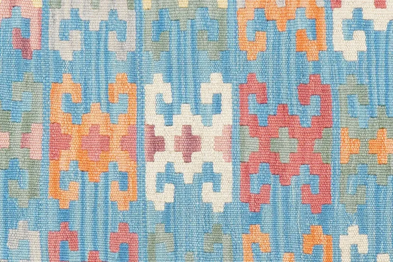 Kelim Gashgai · Handgewebt – Blau, 249x86 cm