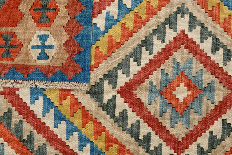 Kelim Gashgai · Handgewebt – Bunt, 206x148 cm