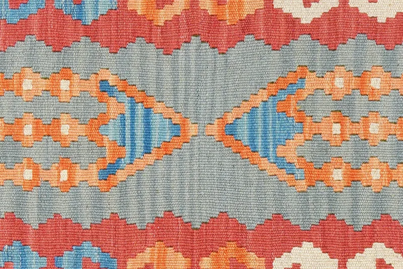 Kelim Gashgai · Handgewebt – Grün, 190x59 cm