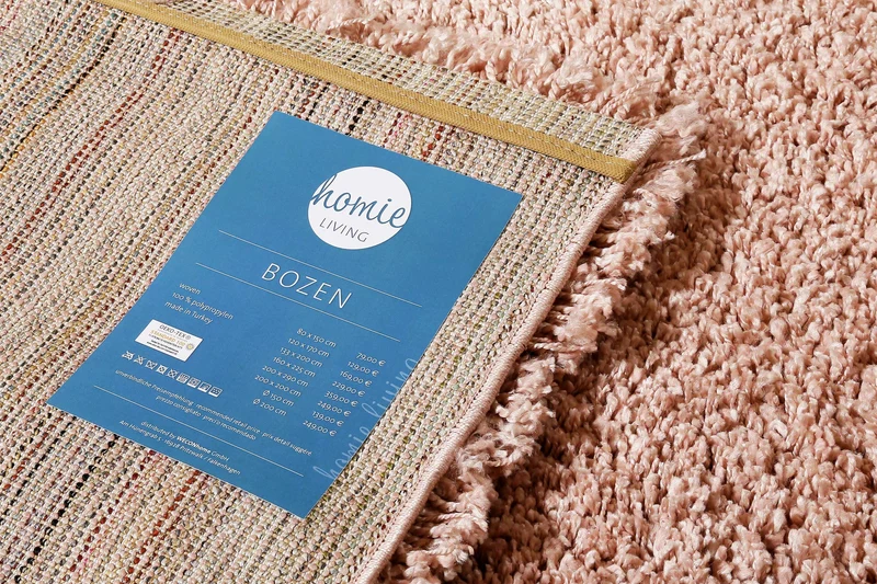 Teppich Altrosa meliert Hochflor "Bozen" Homie Living