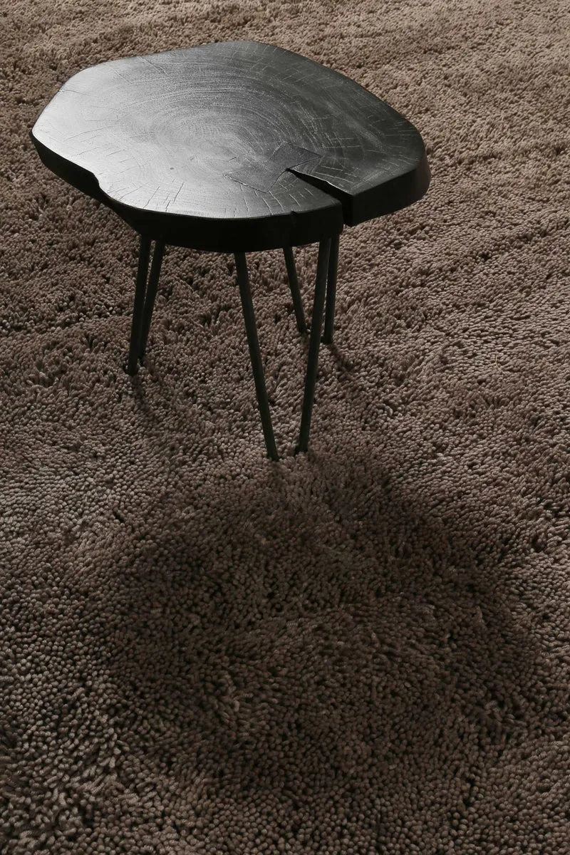Wollteppich Taupe Shaggy Hochflor "Rossi" Homie Living