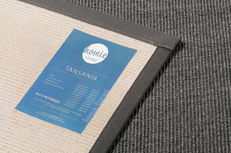 Sisal Teppich Natur Grau "Tansania" Homie Living