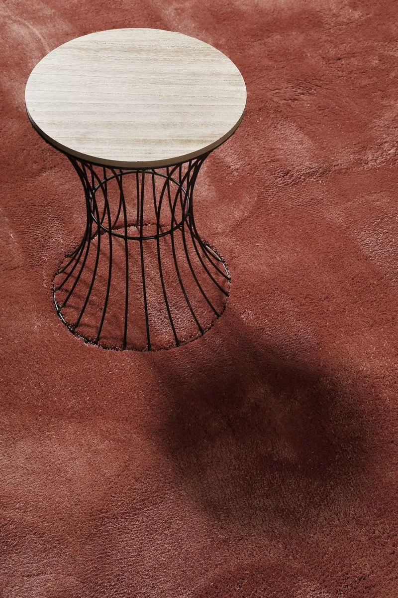 Teppich Ziegel Rot Hochflor "Sienna" Homie Living