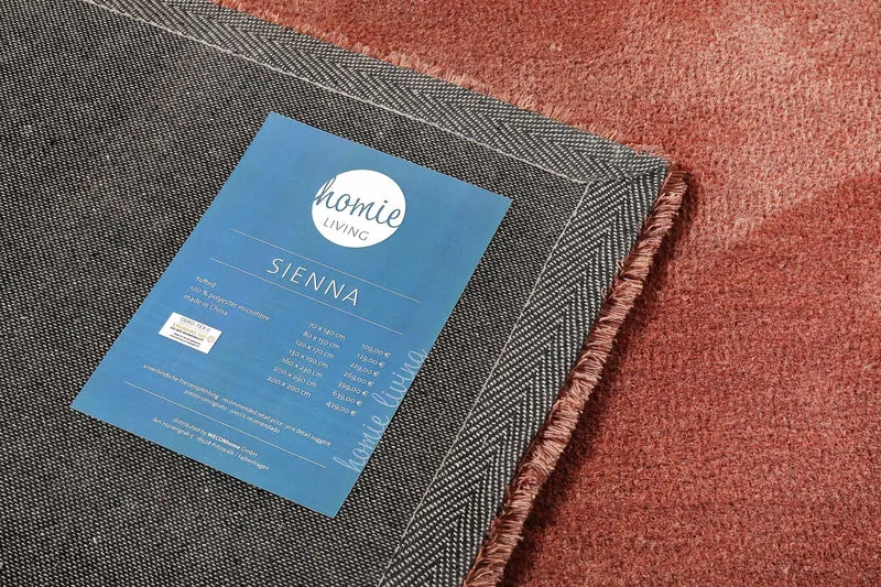 Teppich Ziegel Rot Hochflor "Sienna" Homie Living