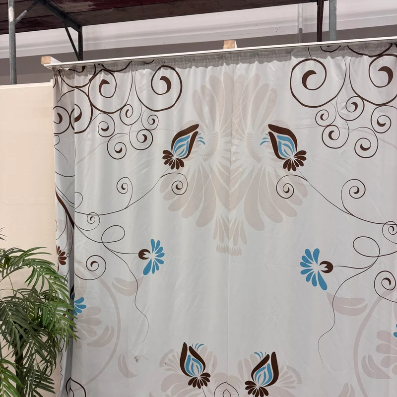 Gardine Lichtgrau Floral 160x350 Verdunkler Vorhang Gebraucht