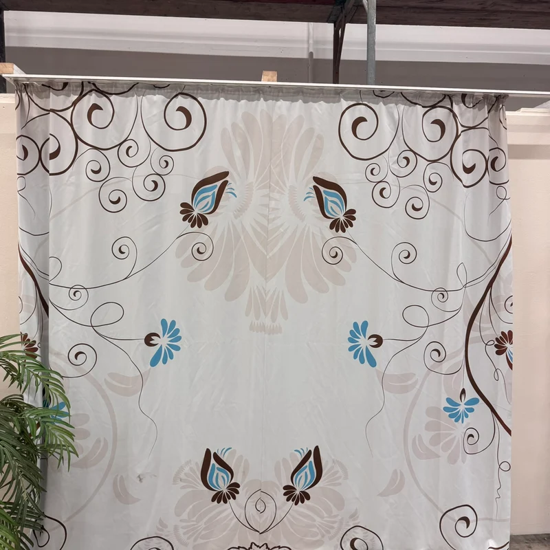 Gardine Lichtgrau Floral 160x350 Verdunkler Vorhang Gebraucht