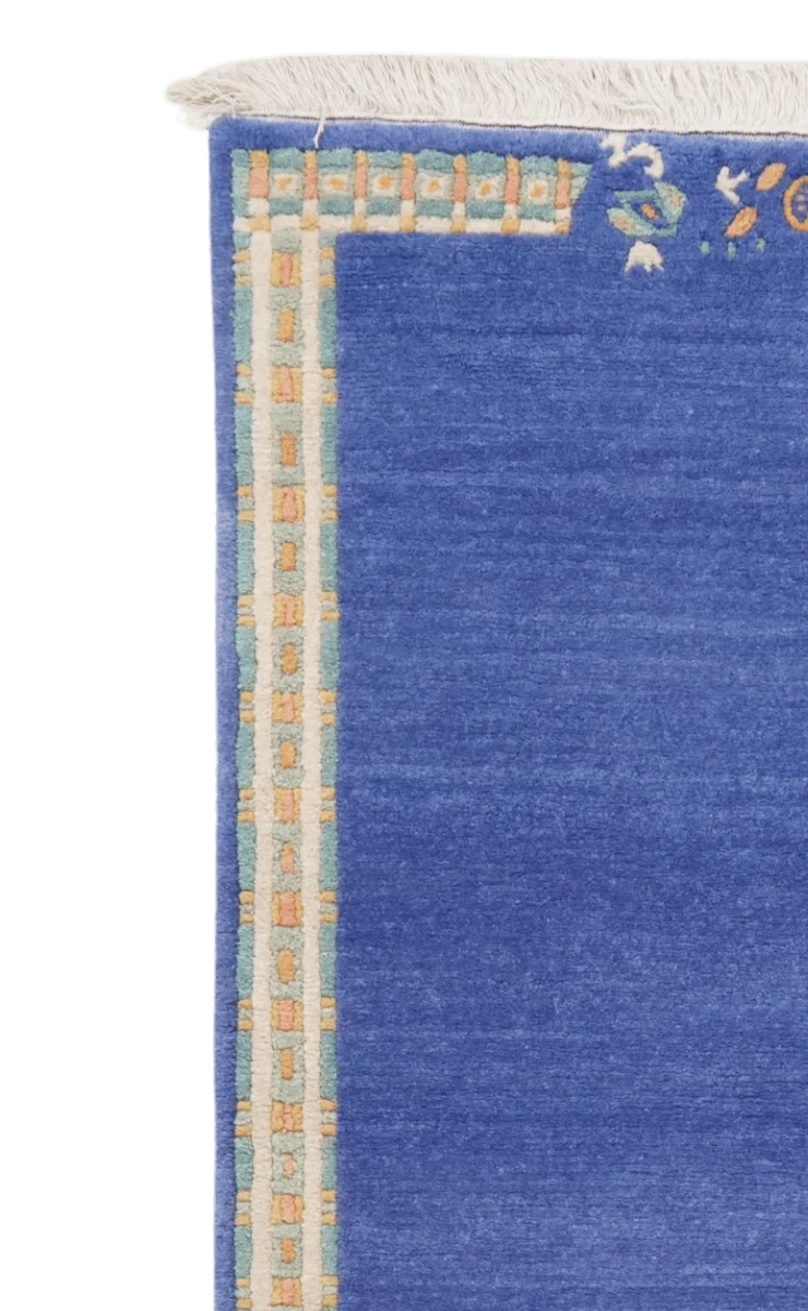 Nepal · Handgeknüpft – Blau, 198x102 cm