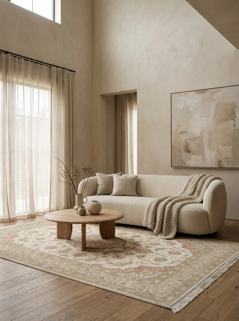 Tabriz 50 Raj · Handgeknüpft – Beige, 249x163 cm