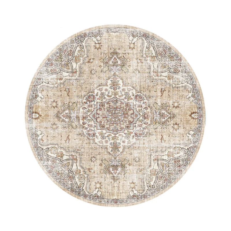 Orientteppich Rund - Leyla Medaillon Taupe