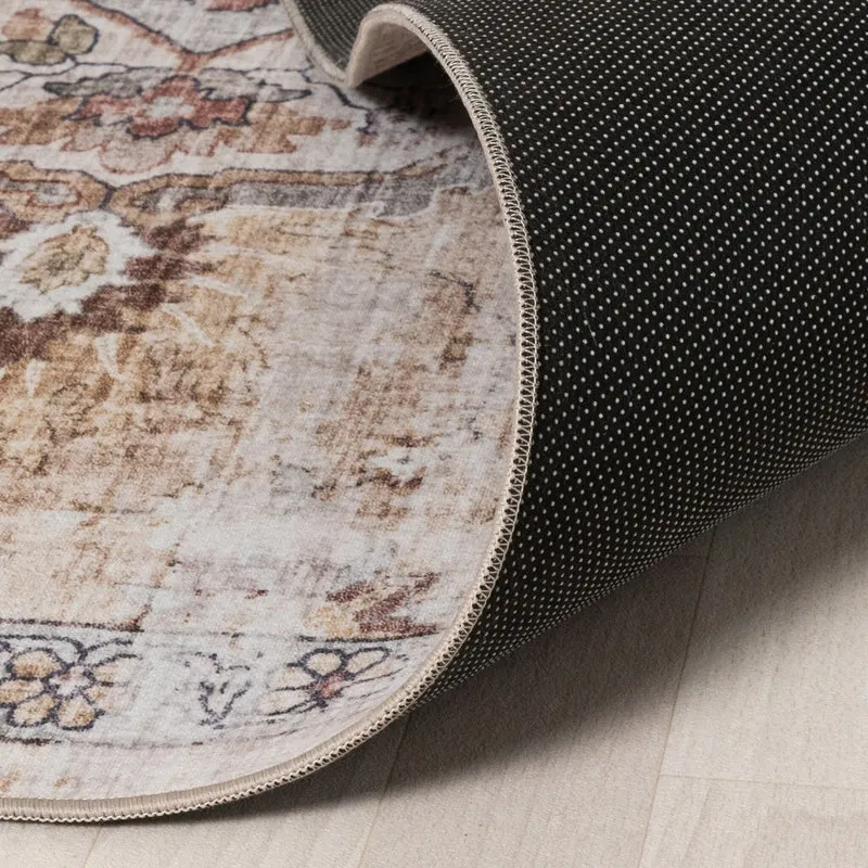 Orientteppich Rund - Leyla Medaillon Taupe