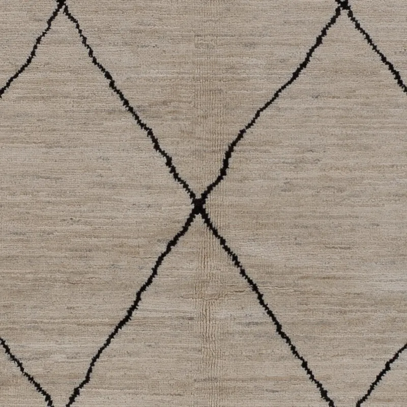 Berber Teppich 175x235cm - Wollteppich - grau