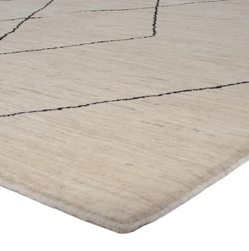 Berber Teppich 175x235cm - Wollteppich - grau