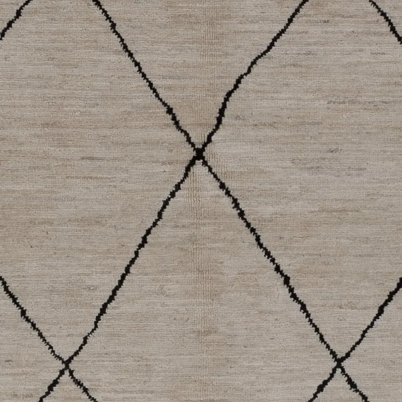 Berber Teppich 175x235cm - Wollteppich - grau