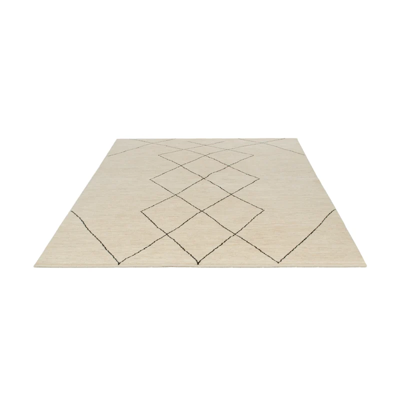Berber Teppich 175x235cm - Wollteppich - grau