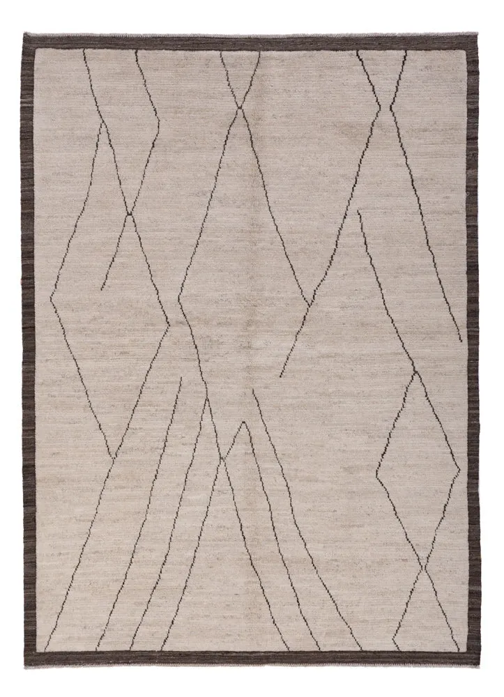 Berber Teppich 172x239cm - Wollteppich - hellgrau