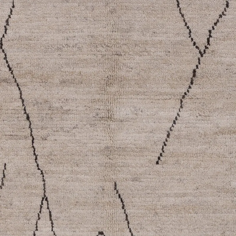 Berber Teppich 172x239cm - Wollteppich - hellgrau