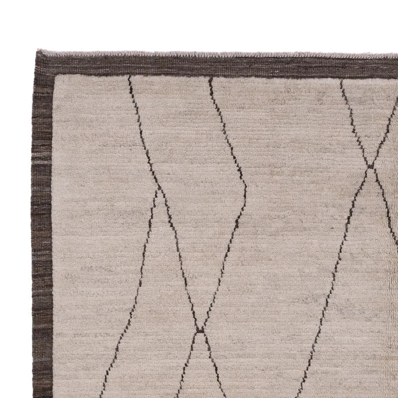 Berber Teppich 172x239cm - Wollteppich - hellgrau