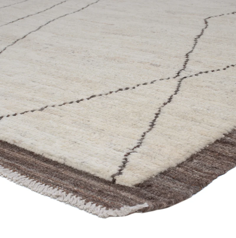 Berber Teppich 172x239cm - Wollteppich - hellgrau