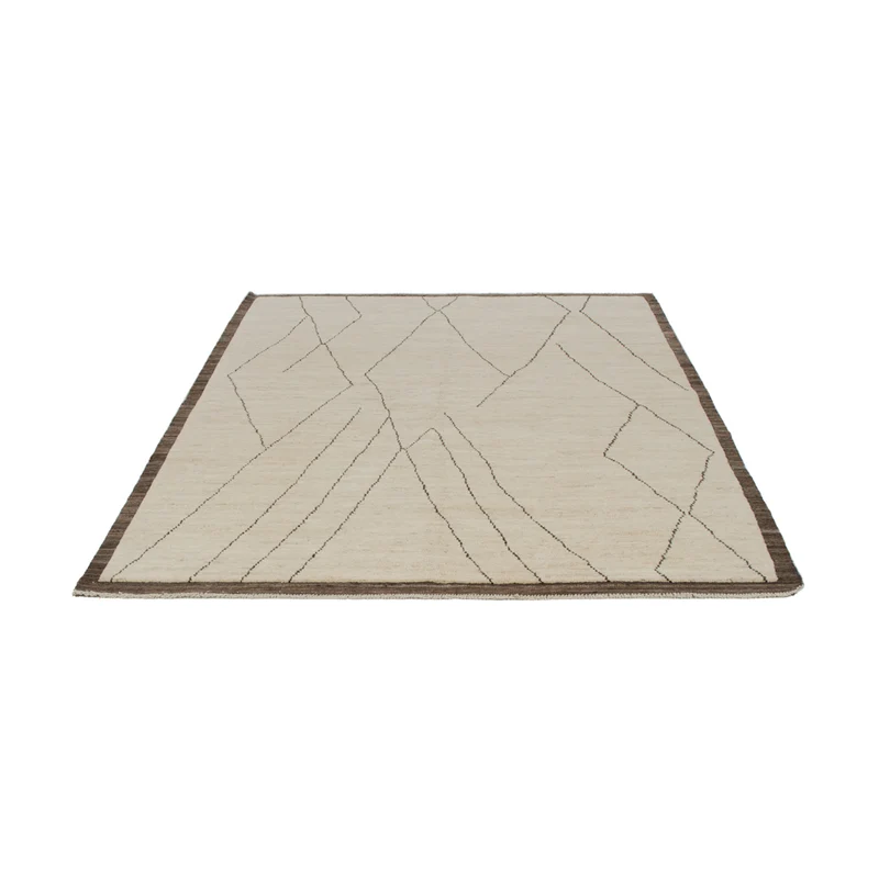 Berber Teppich 172x239cm - Wollteppich - hellgrau